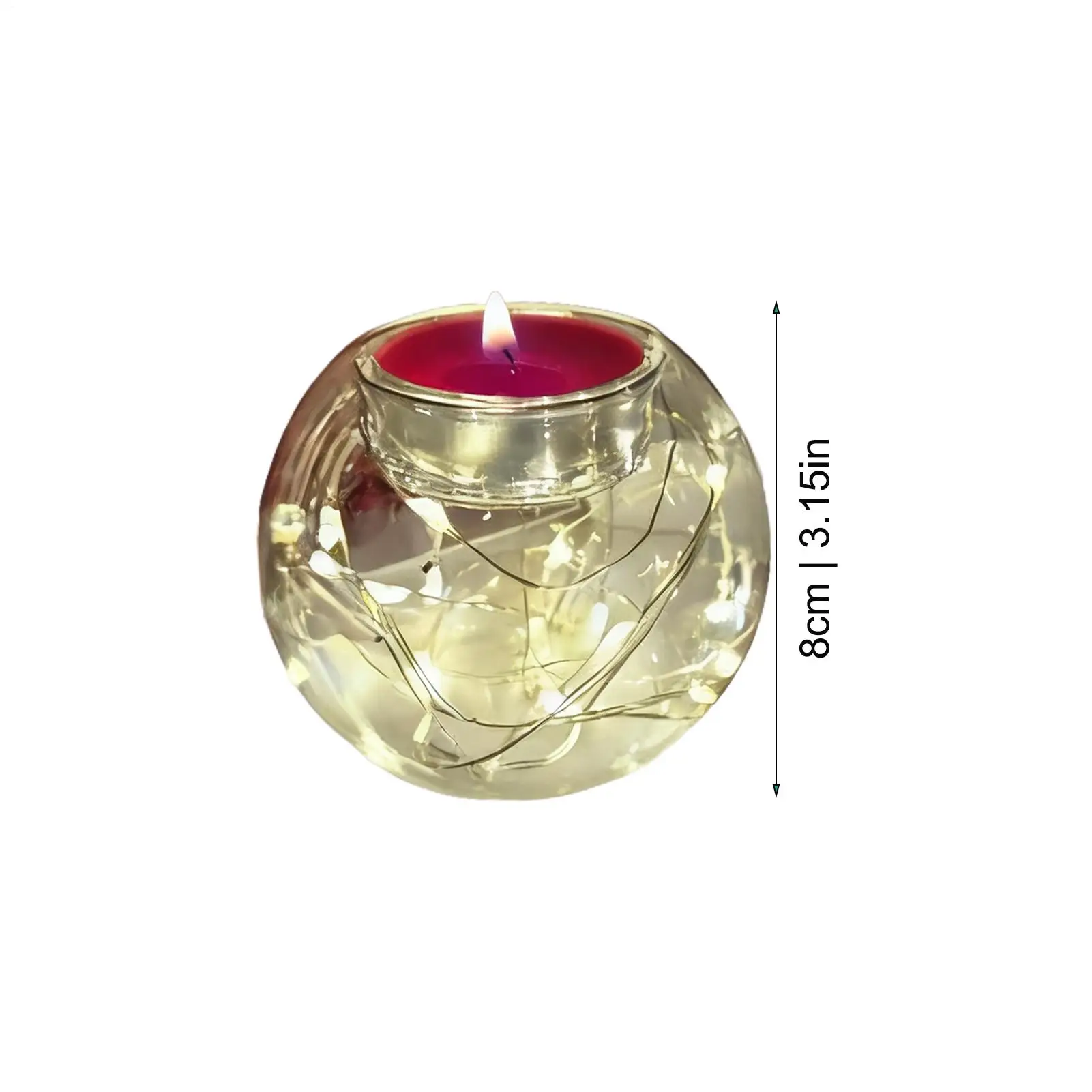Glass Tealight Candle Holder Translucent Decor For Festive Table Centerpiece Christmas Tea Lights Candle Holder For Party Tree - Image 6