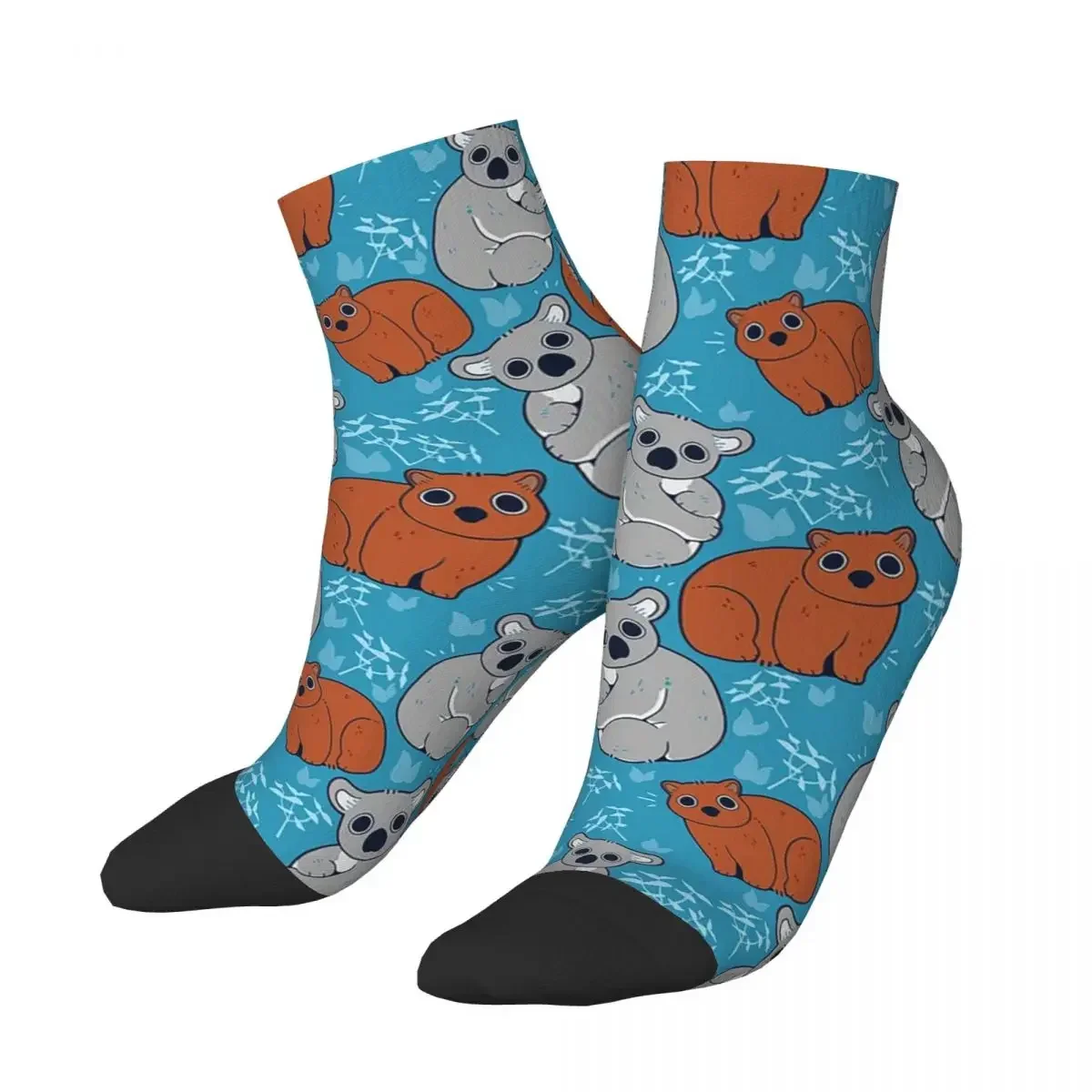 Wombat And Koala With Eucalyptus Socks Harajuku High Quality Stockings All Season Socks Accessories for Man's Woman's Gifts