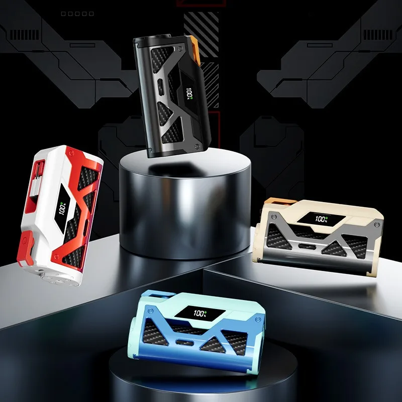 

Pocket Power Bank 5000mAh with Digital Display Foldable Dual-head Interface Capsule Tail Plug Mobile Power Supply