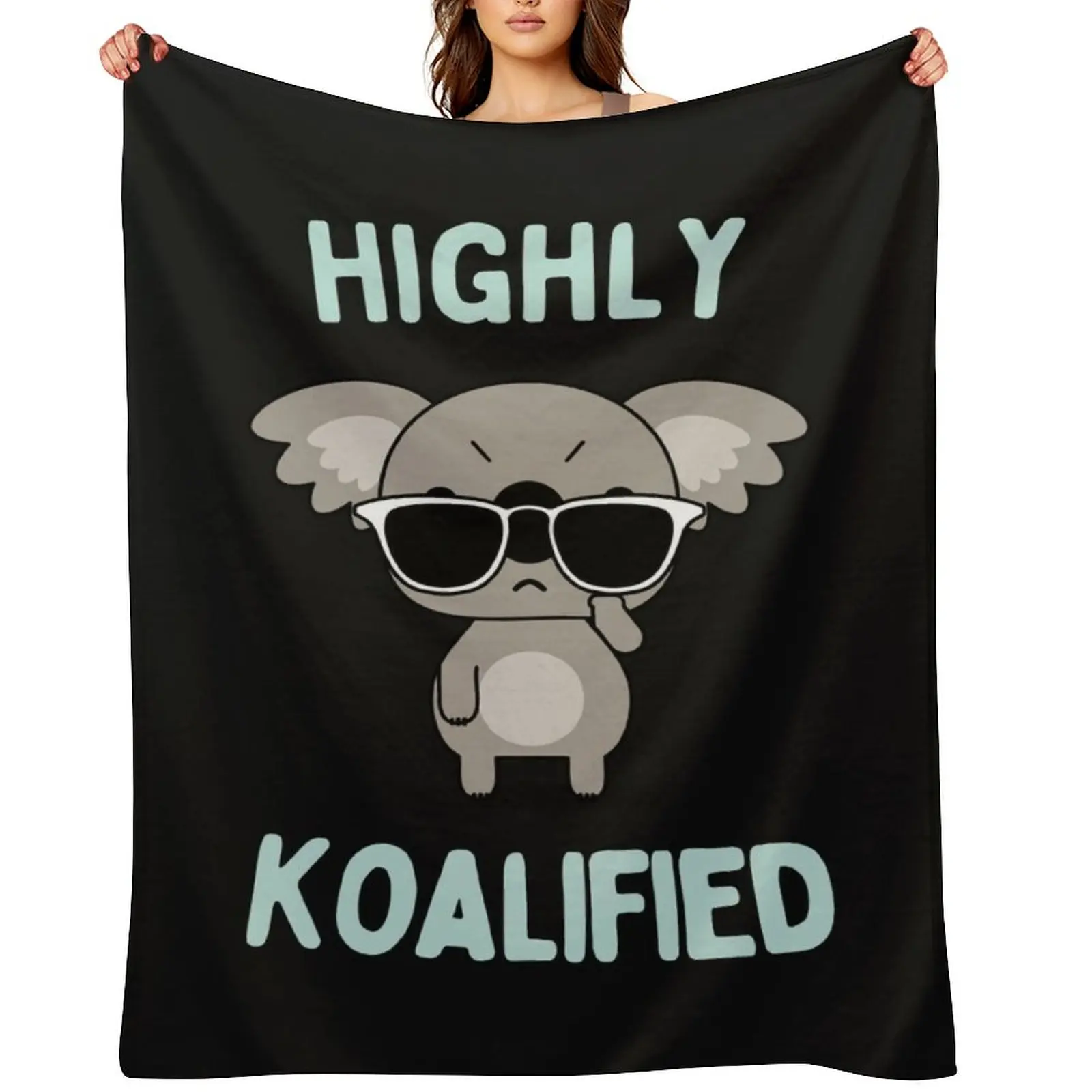 

Highly Koalified Bears Throw Blanket Flannel Fabric Sofa Sleeping Bag Shaggy Blankets