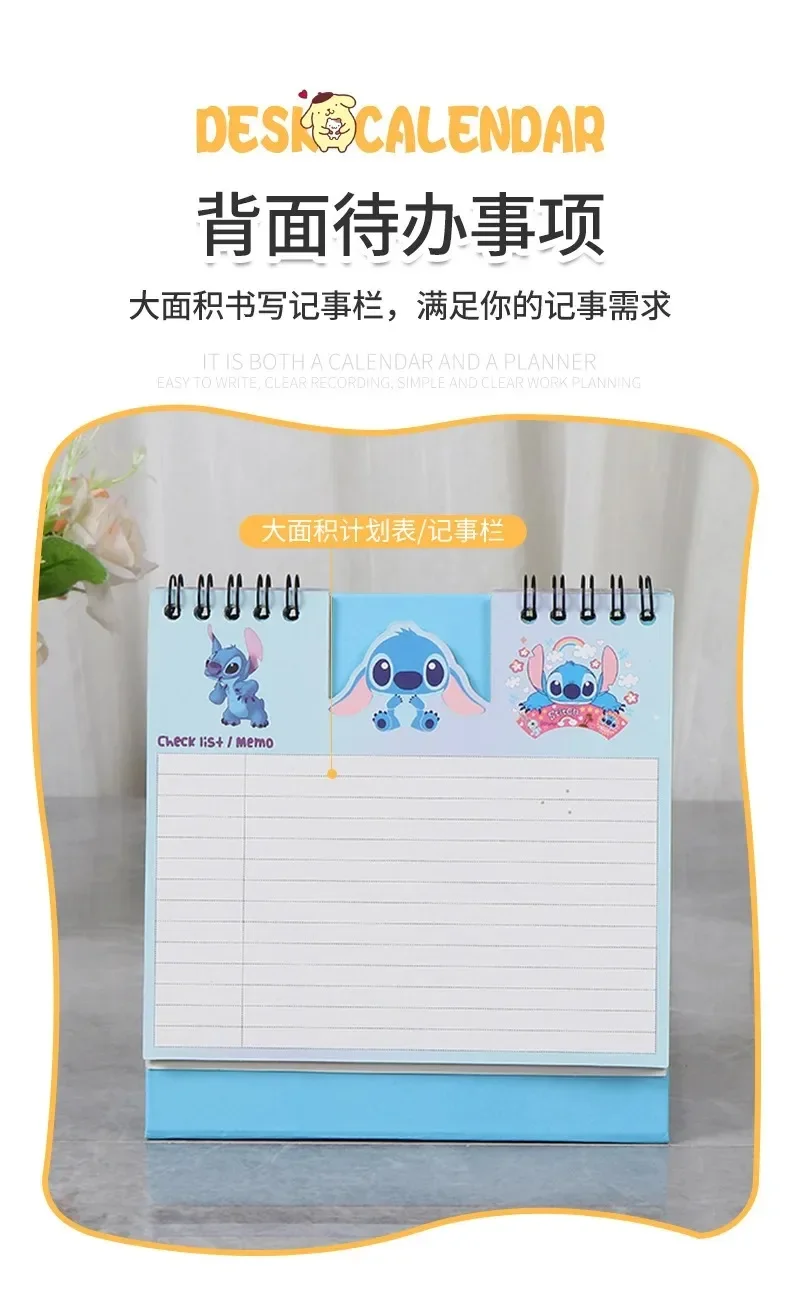 2025 Stitch Disney Desk Calendar Stand Calendar Daily Weekly Scheduler Planner Agenda Organizer School Office Supplies Kids Gift