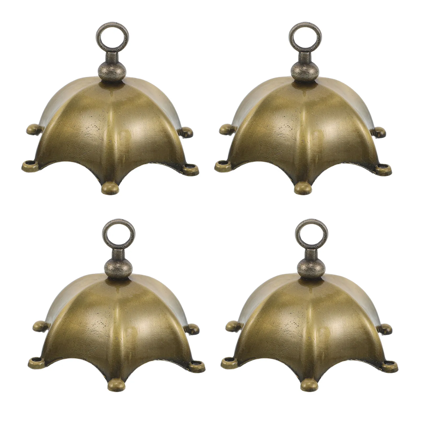 

4Sets Vintage Wind Chime Topper Copper Finish Metal Zinc Alloy Replacement Caps for DIY Decorative Outdoor Garden