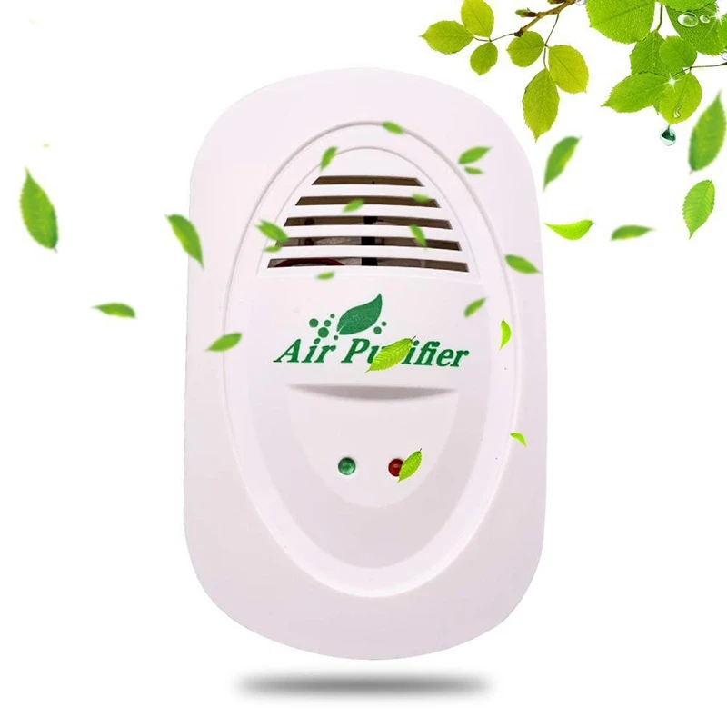 Pluggable Mini Air Purifier Small Room Wall Air Freshens Reduces Odors From Pets, Negative Ion For Office Home US Plug