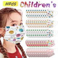 50pcs Cartoon Kids Disposable Mask 3 Layer Child Filter Hygiene Thicken Children's Face Mouth Mask Earloop mascarilla infantil