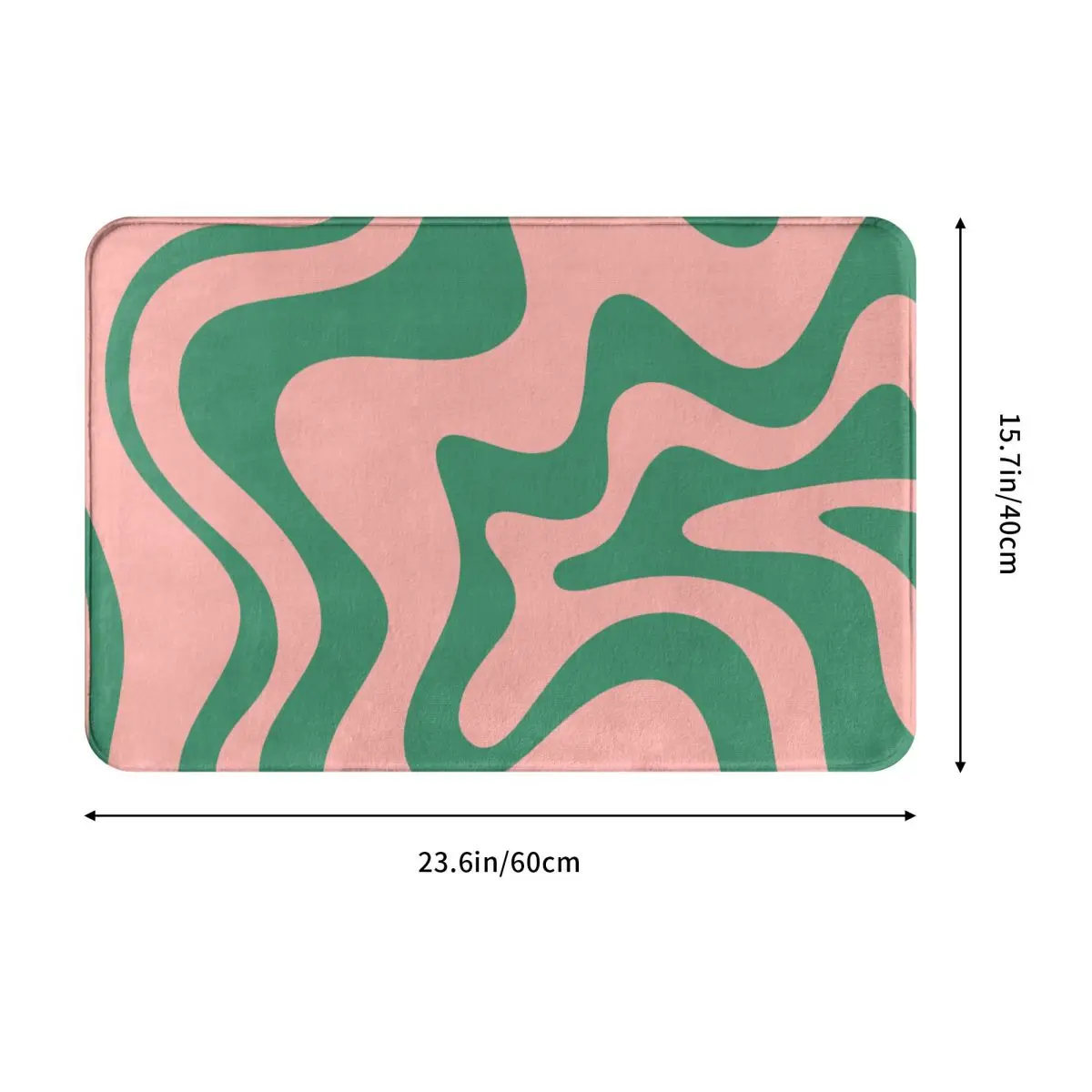 Swirl Pattern Bedroom Mat Liquid Swirl Contemporary Pink Green Doormat Flannel Carpet Entrance Door Rug Home Decor