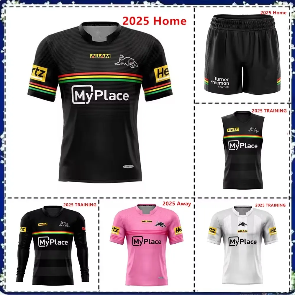 2025 PENRITH PANTHERS MEN'S HOME RUGBY JERSEY Size:S-5XL ( Print name and number )