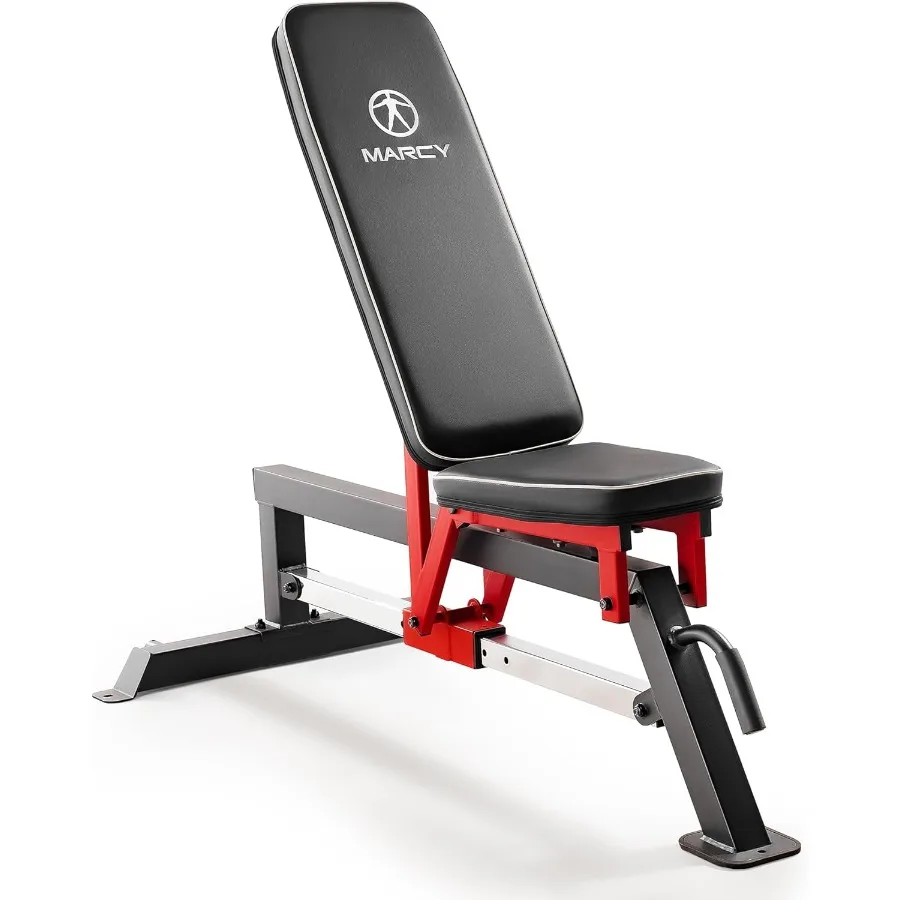 

Складная стандартная скамья для жима с регулировкой, для тренировки всего тела, черная, с прочной стальной рамой