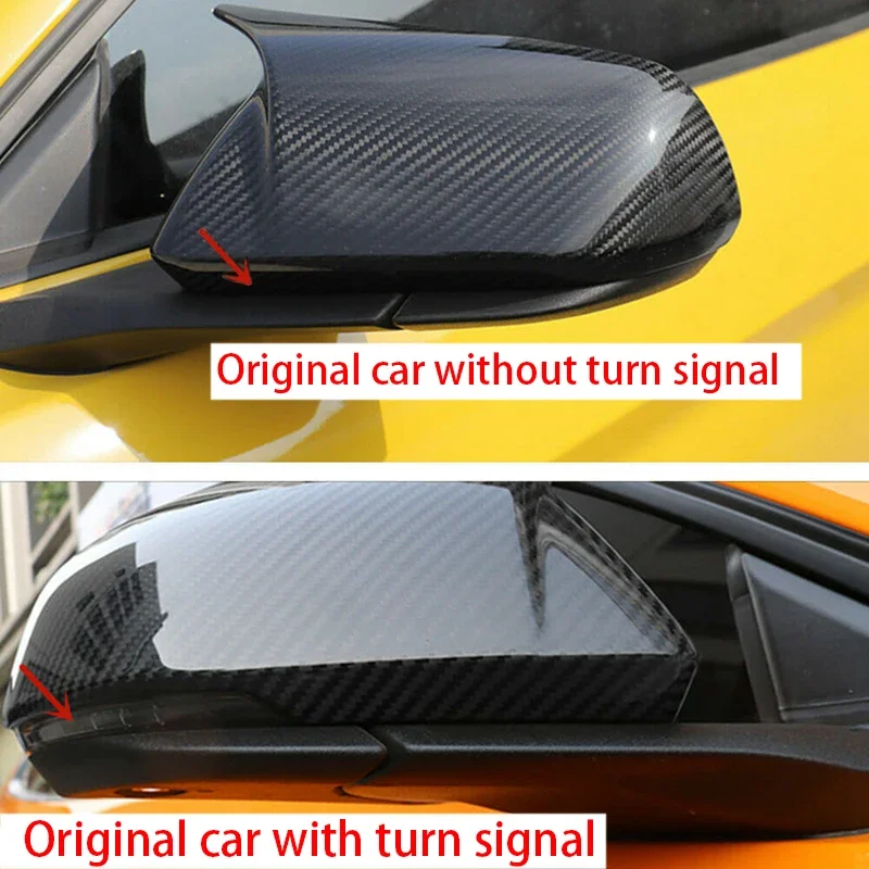 For Ford Mustang 2015-2022 Dry Carbon Fiber Car Door Wing Side Rear View Mirror Covers Cap Europe & America Model - Image 3