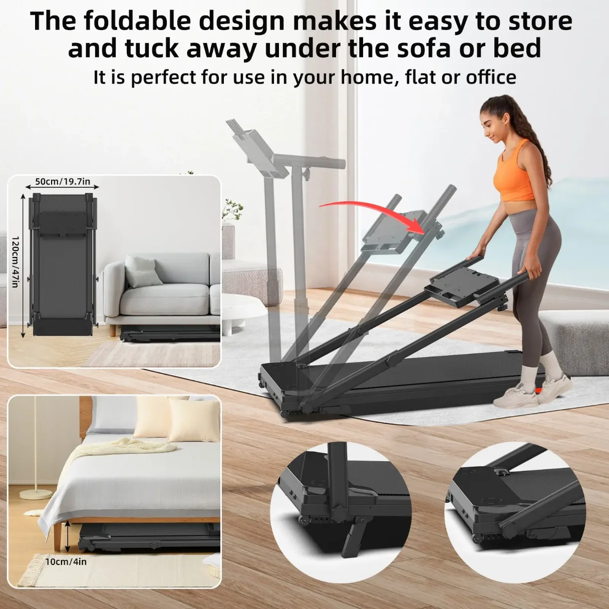 STLF RS معدات الصالة الرياضية المنزلية وسادة المشي آلة الجري العالمية الكهربائية القابلة للطي للاستخدام المنزلي مشاية #2