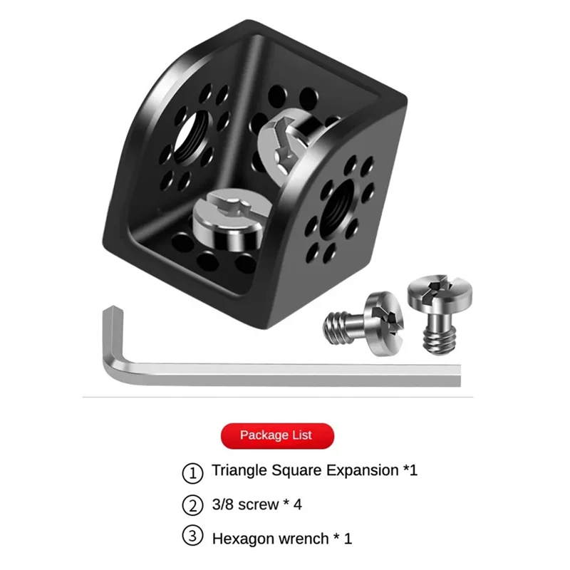 BNVN-Triangle carré accessoires d'extension de photographie 3/8 adaptateur de moniteur de Transmission d'image support de caméra boîtier d'appareil photo reflex