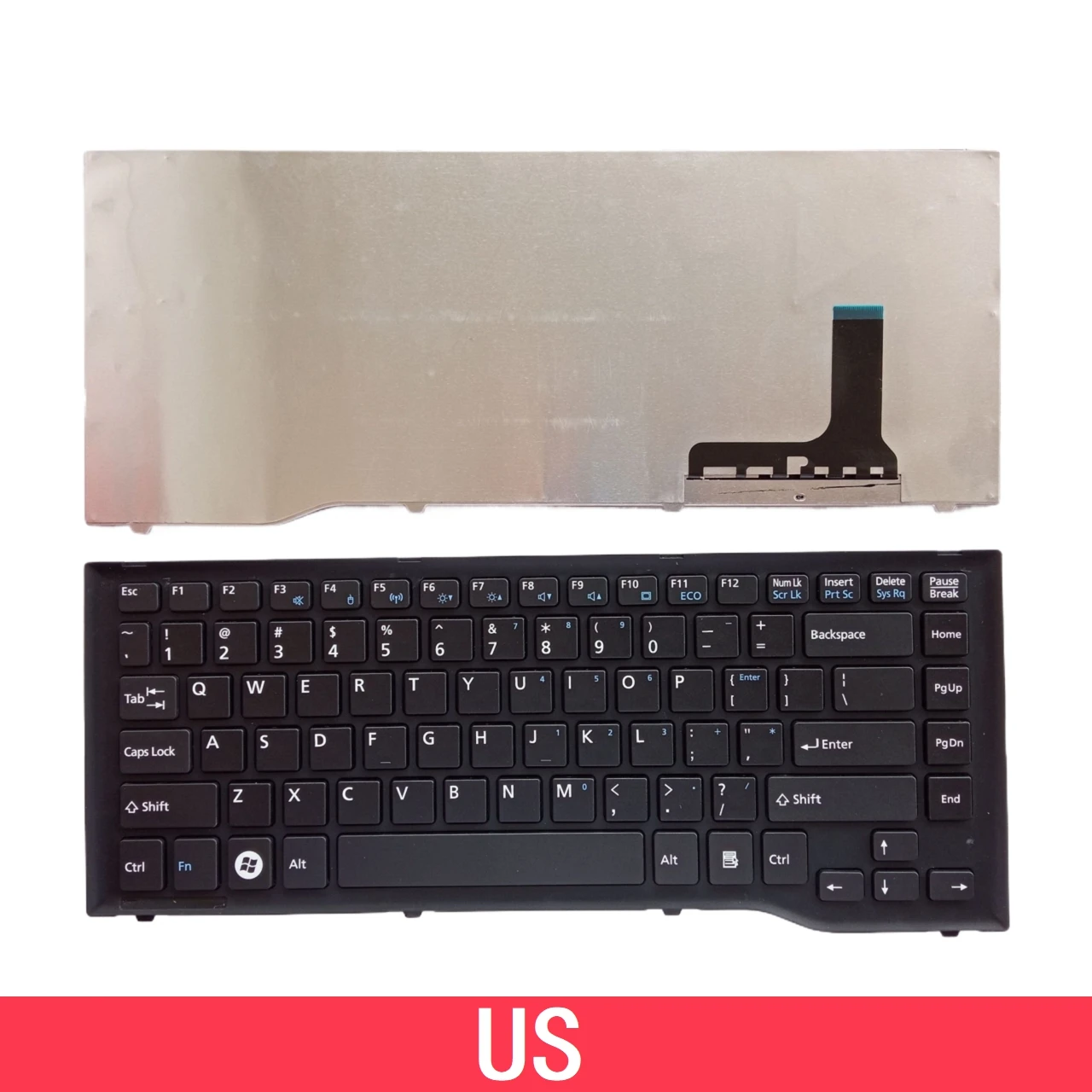 For Fujitsu Lifebook LH532C LH522 LH532 LH532A LH532B Laptop Keyboard Replacement US