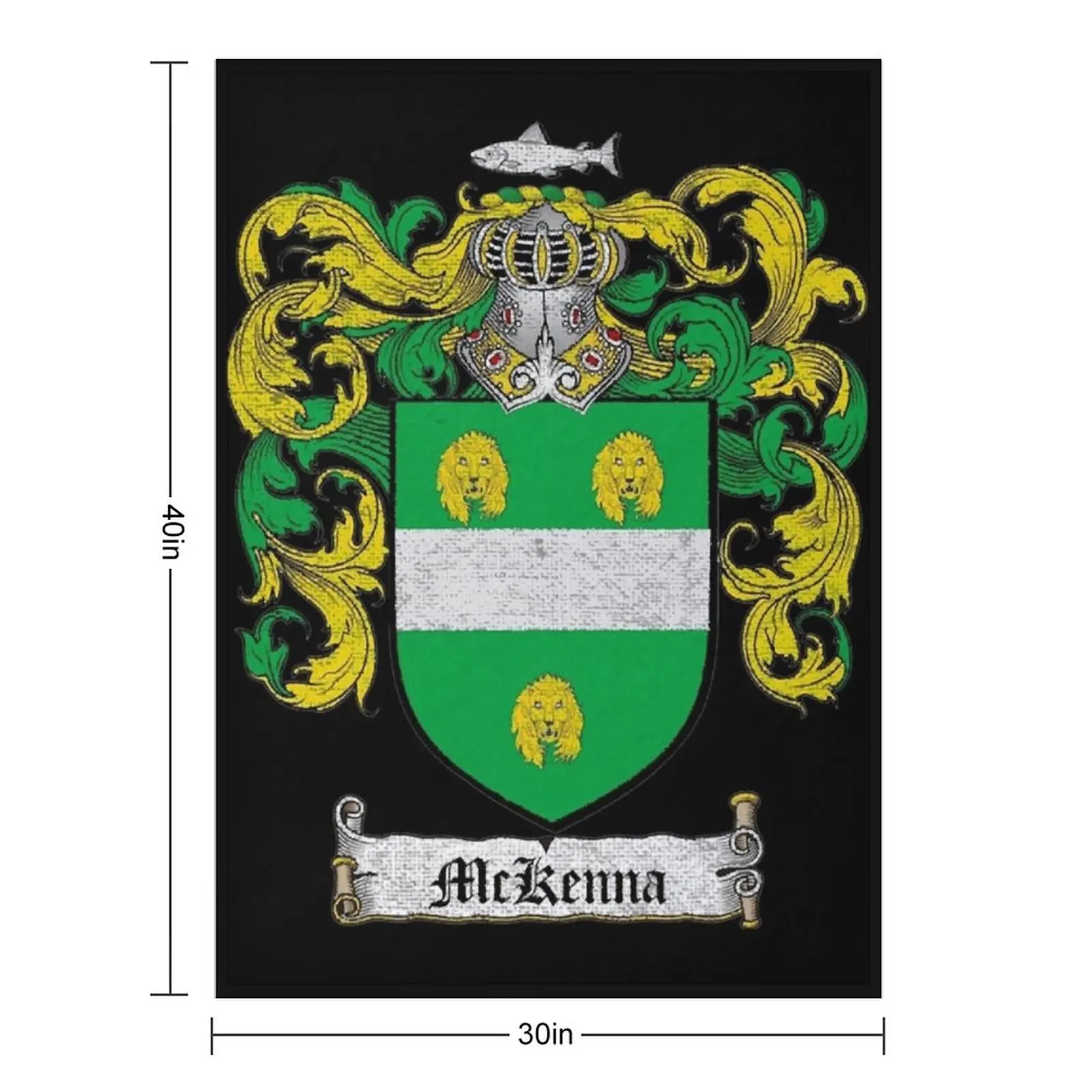 McKenna Family Crest Scoop Throw Blanket Luxury Brand warm winter Thins Vintage Blankets