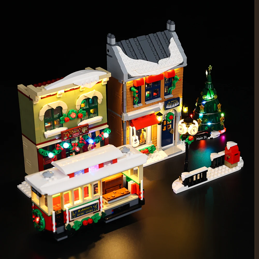 LED Light  Kit For 10308 Holiday Main Street Christmas Lighting Set  DIY Toys Set (Not Included Building Blocks)