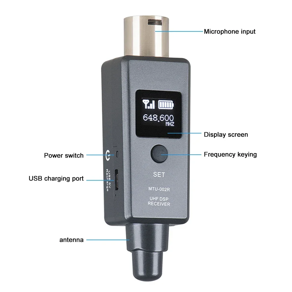 2.4GHz UHF XLR Adapter Wireless XLR Transmitter And Receiver For Dynamic Microphone Consumer Electronics Microphone Accessories