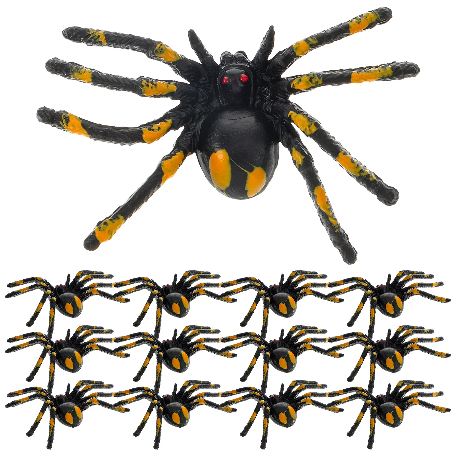 Simulation d'araignées réalistes pour Halloween, 15 pièces, décorations effrayantes, accessoires d'horreur pour fêtes sur scène, carnaval, jouet araignée