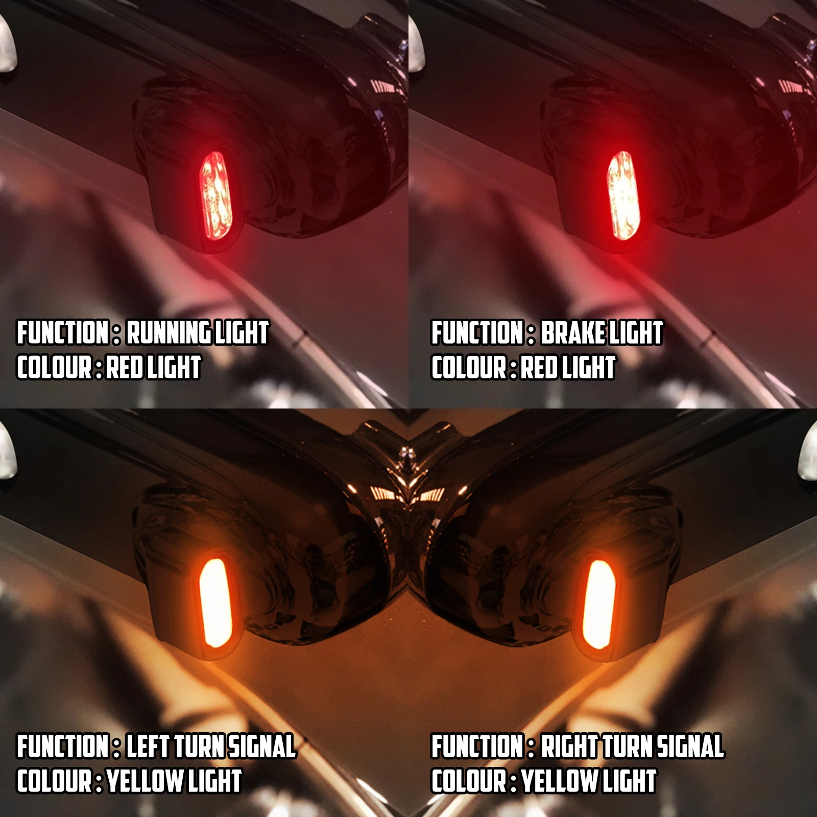 1 زوج بدوره إشارة مؤشر دراجة نارية الخلفية LED 3in1 بدوره مصباح إشارة ل هارلي دينا شارع بوب 2000-2017 سوفتيل 2000-2015 #3