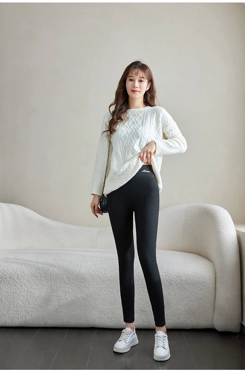 Mit Fleece gefütterte Themal-Leggings, Thermohose, warme, dicke Strumpfhose, Fleece-Strumpfhose, Beinwärmer, Kältebeständigkeit, gehen im Freien für den Winter – Detail 6
