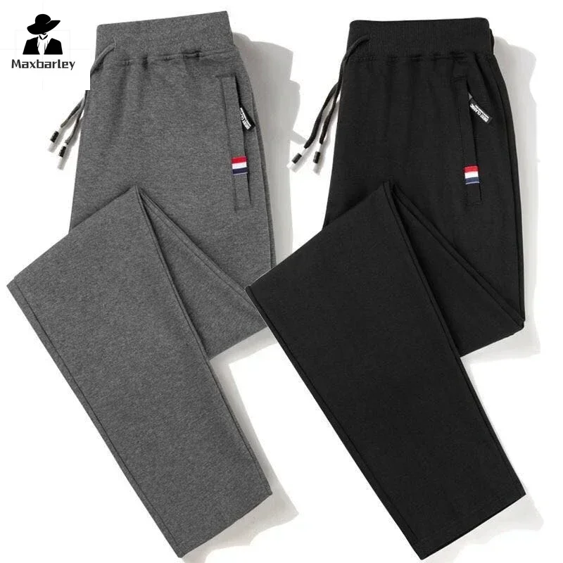 Pantalones deportivos de algodón para hombre, chándal de cintura elástica, holgado, para gimnasio, Otoño, M- 8XL