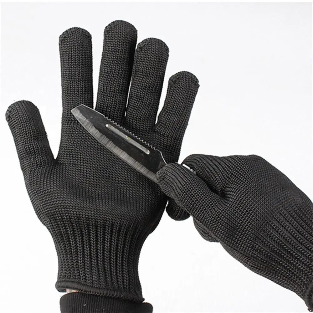 1 Pair Stainless Steel Wire Anti Cut Gloves High-Strength Safety Flexible Safety Protective Gloves Multi-purpose Kitchen Tool