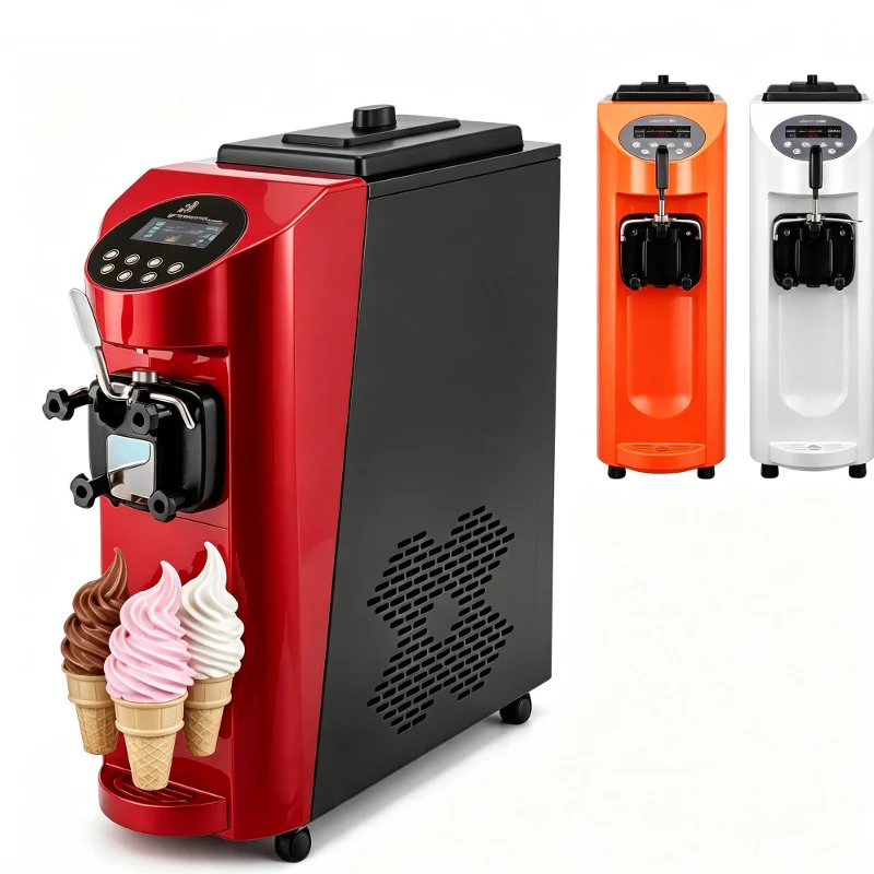12-16L/H Commercial Ice cream Machine Automatic Soft Ice cream Maker Sweet Ice cream Ice cream Roll Machine ST16E 220V