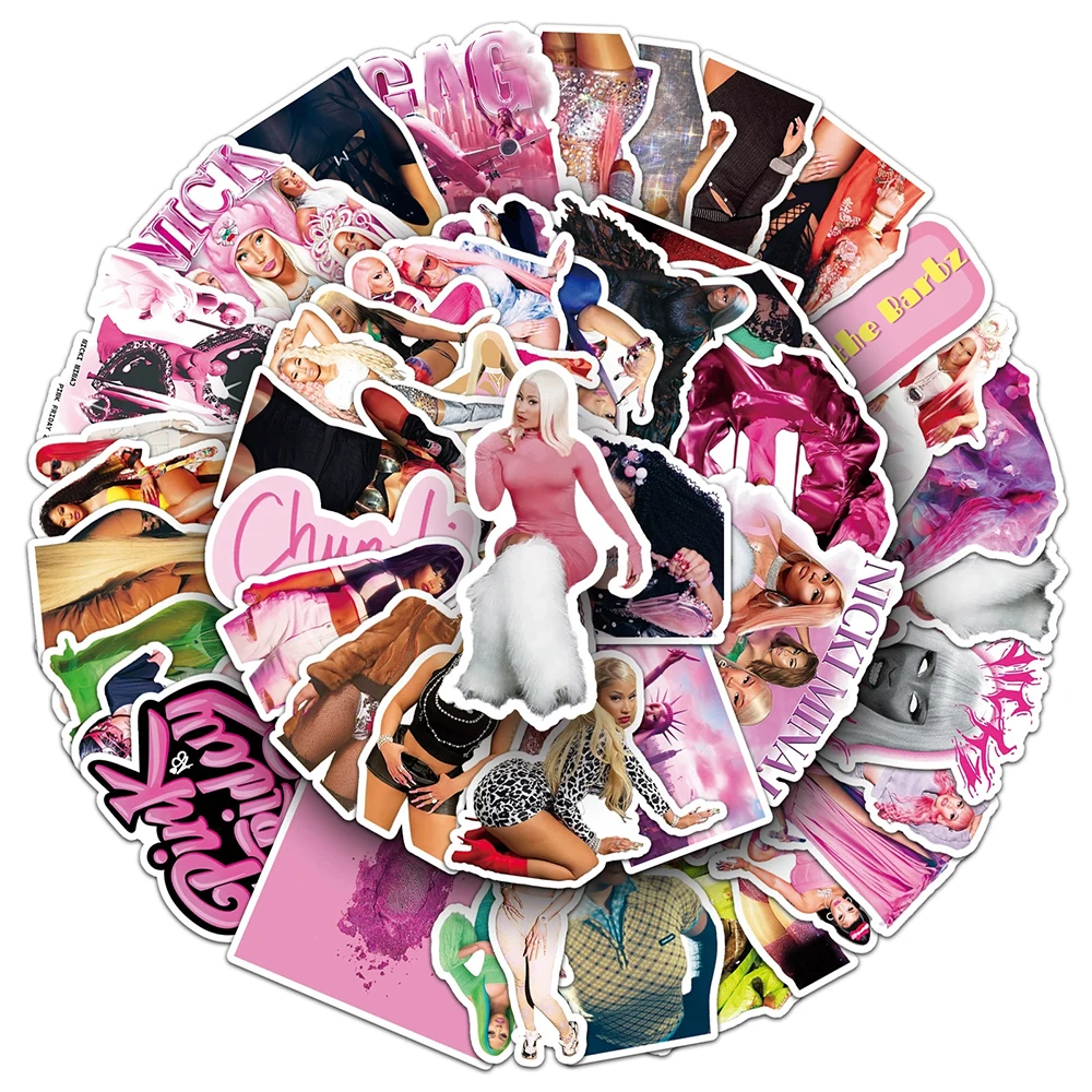

10/30/50PCS Rapper Nicki Minaj Graffiti Stickers Cool Decals DIY Phone Skateboard Waterproof Decoration Sticker Toys Gifts
