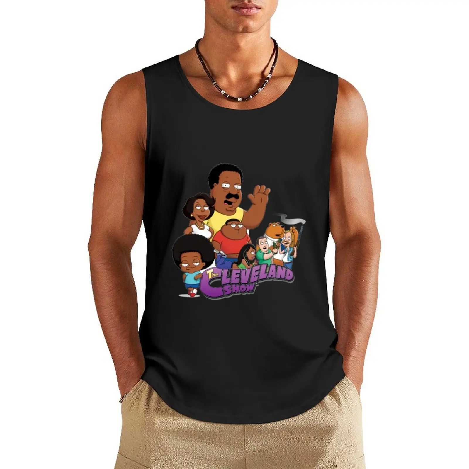 

The Cleveland show Tank Top gym clothes man summer clothes for men Men's gym t-shirts