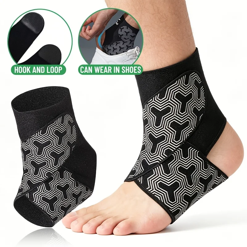 1pc -Compression Ankle Brace with Adjustable Straps, Ankle S