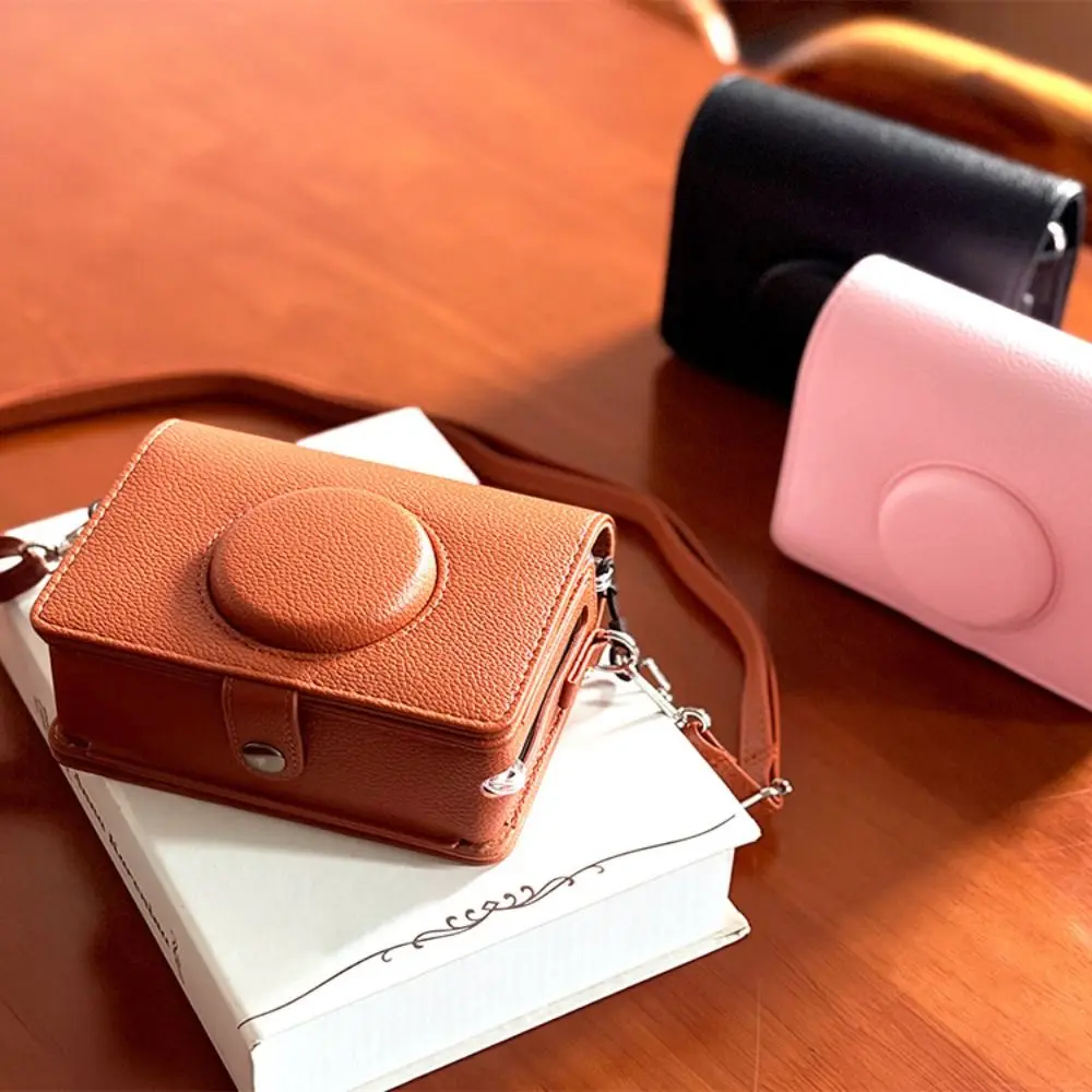 PU Leather Instant Camera Storage Bag Dustproof Scratch Resistant Carrying Case Shockproof for Fujifilm Instax Mini EVO view 3