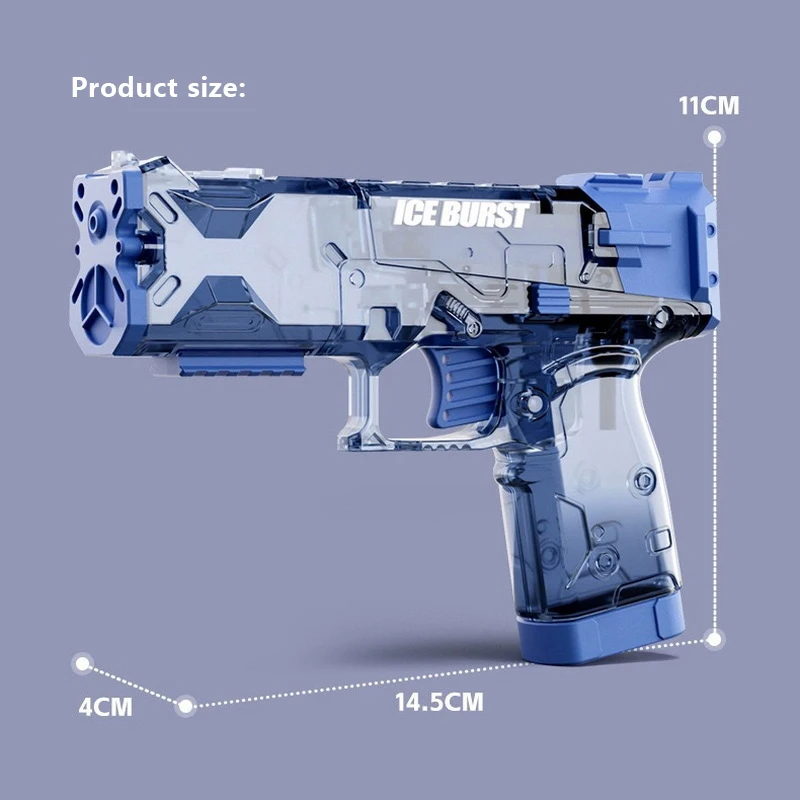 New Summer Transparent Cool Outdoor Water Gun Toy Manual Burst Water Gun Automatic Back Boring Desert Eagle Pistol Water Toy Gun