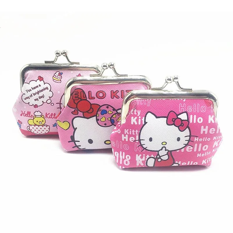 15pcs/lot Creative Sanrio Kitty Pencil Case Cute Pencil Box Coin Purse Stationery Pen Bag School Supplies