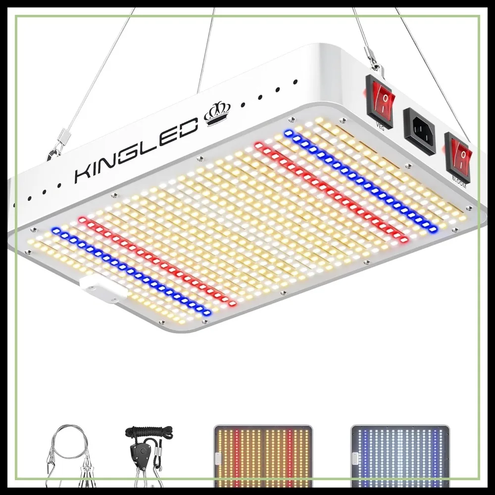 

100W Full Spectrum LED Grow Light for Indoor Plants, Veg & Bloom Modes, 2x2/2x3 Coverage