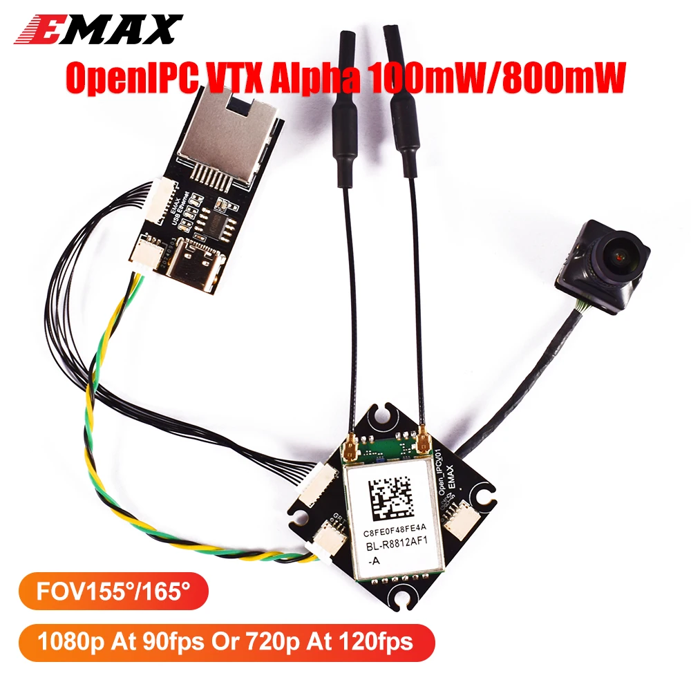 ​EMAX VTX Video Transmitter 100mW 800mW Wyvern Link Alpha OpenIPC High-definition With Sony IMX415 Sensor Camera For 5inch Drone