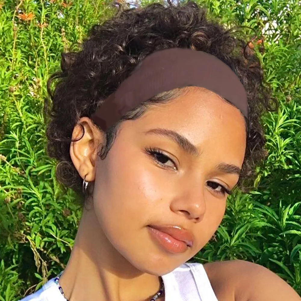 عقال شعر مستعار شعر الإنسان غريب مجعد آلة كاملة صنع البرازيلي ريمي خصلات الشعر المستعار الإنسان للنساء قصيرة بوب شعر مستعار عابث قطع شعر مستعار مجعد #3