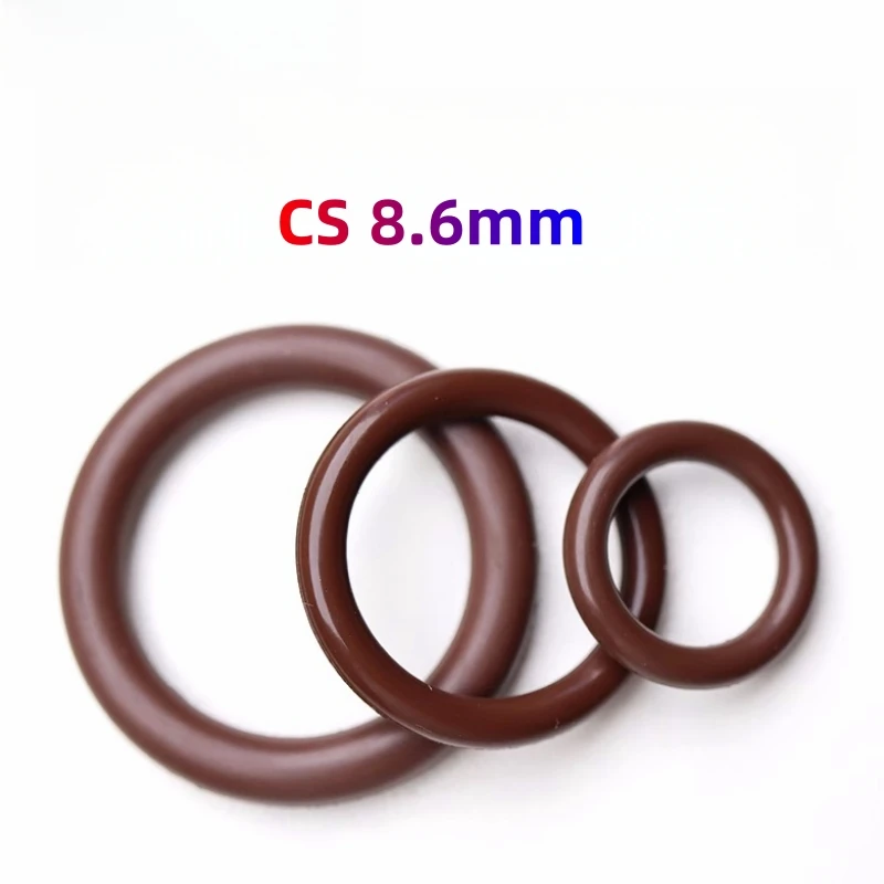 

Custom FKM O-Rings, CS 8.6mm, Oil, Chemical & Heat Resistant Seals, Fluoroelastomer Gaskets for Automotive & Industrial, Brown