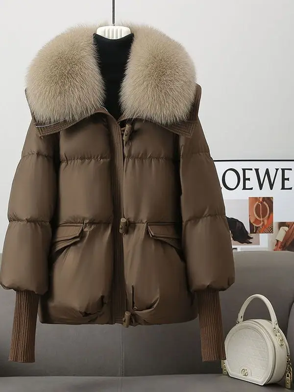 انفصال الفراء طوق أسفل القطن Jaet المرأة ort Sle الدافئة Plu الشتاء ملابس خارجية عادية تخفيف Faion Thiened سستة