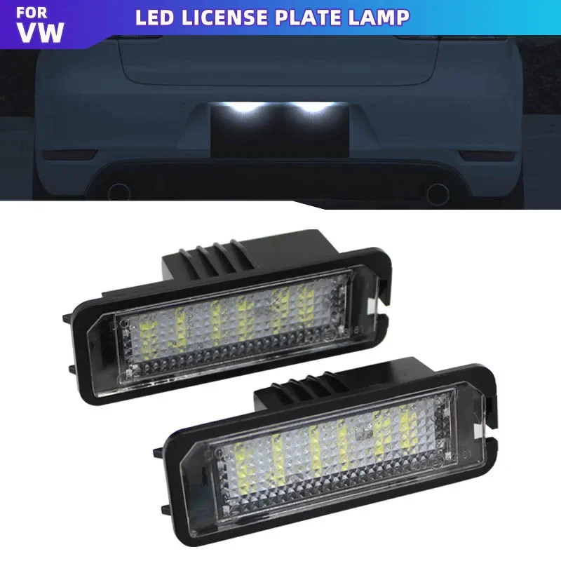 لسكودا سيات ليون إيبيزا VW جولف 4 5 6 7 MK4 MK7 باسات CC بولو شيروكو 2008-2013 سيارة LED رقم لوحة ترخيص ضوء