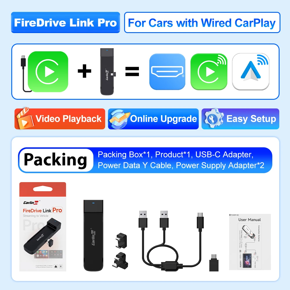 CarlinKit FireDrive リンクプロ Fire TV スティックサポート