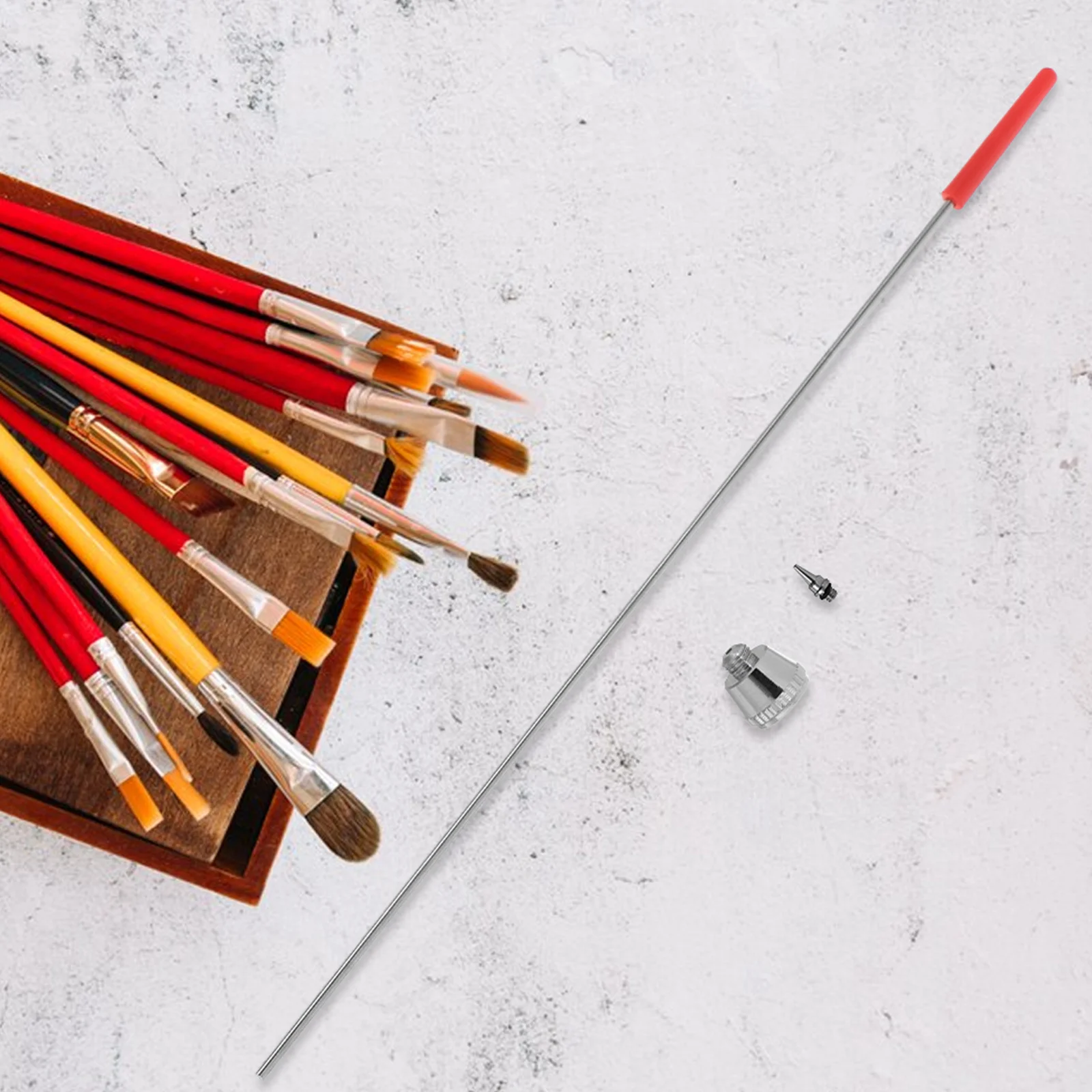 

1Set Airbrush Nozzle Needle Cap Kit Professional Airbrush Repair Tool Replacement Parts for Spray Pen Accessories