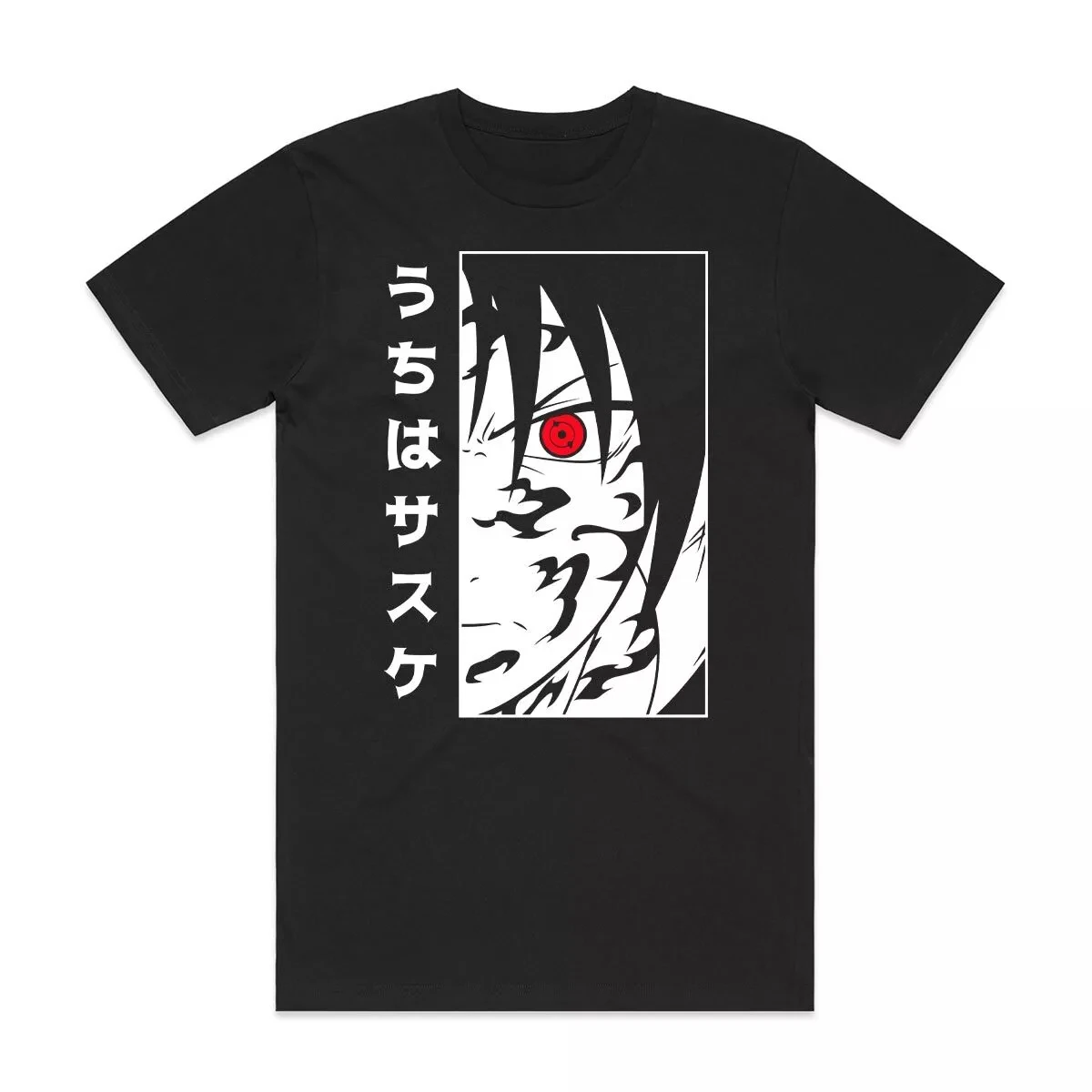 

Naruto Sasuke Men's T Shirt Black Short Sleeve Summer Cotton Women Top Tee Streetwear Casual Hip Hop Breathable Youth Clothing