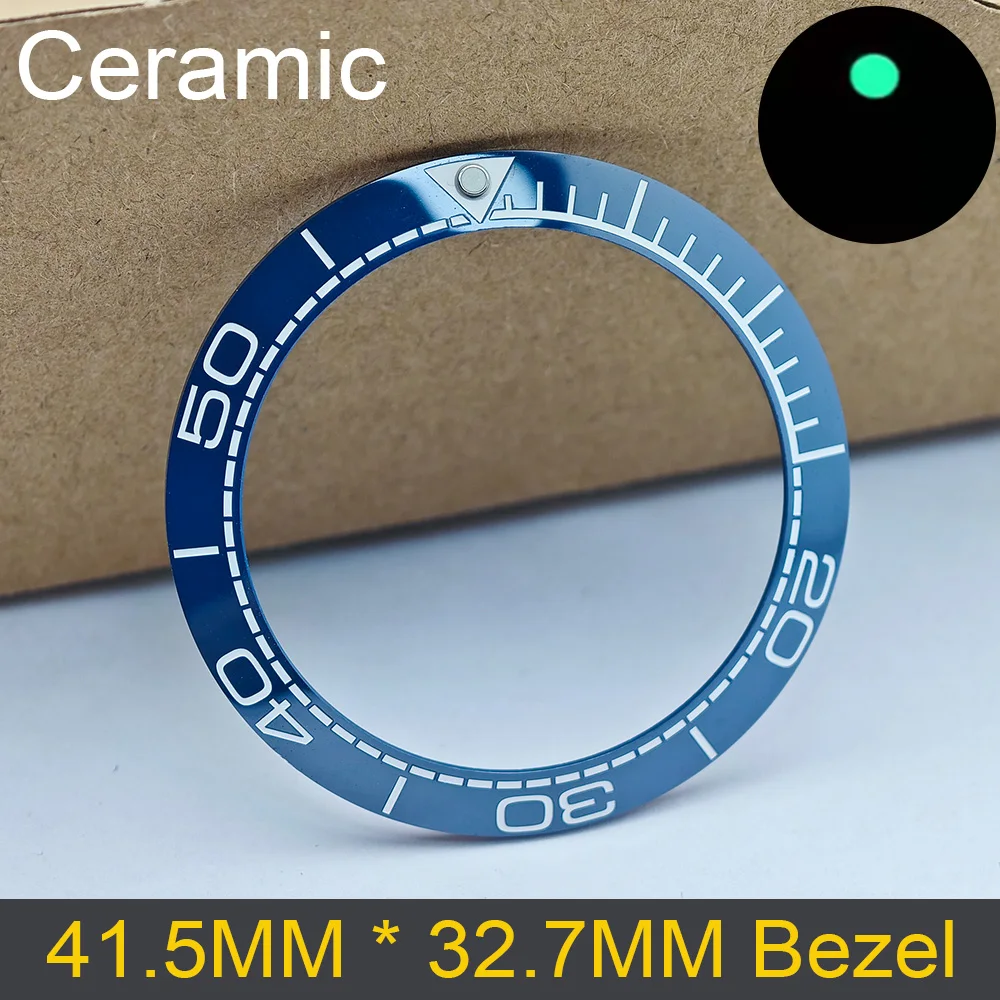 41,5 mm nachylona ceramiczna/aluminiowa świecąca wkładka do ramki do 43 mm akcesoria do zegarków średnica wewnętrzna 32,7 mm ramka akcesoria