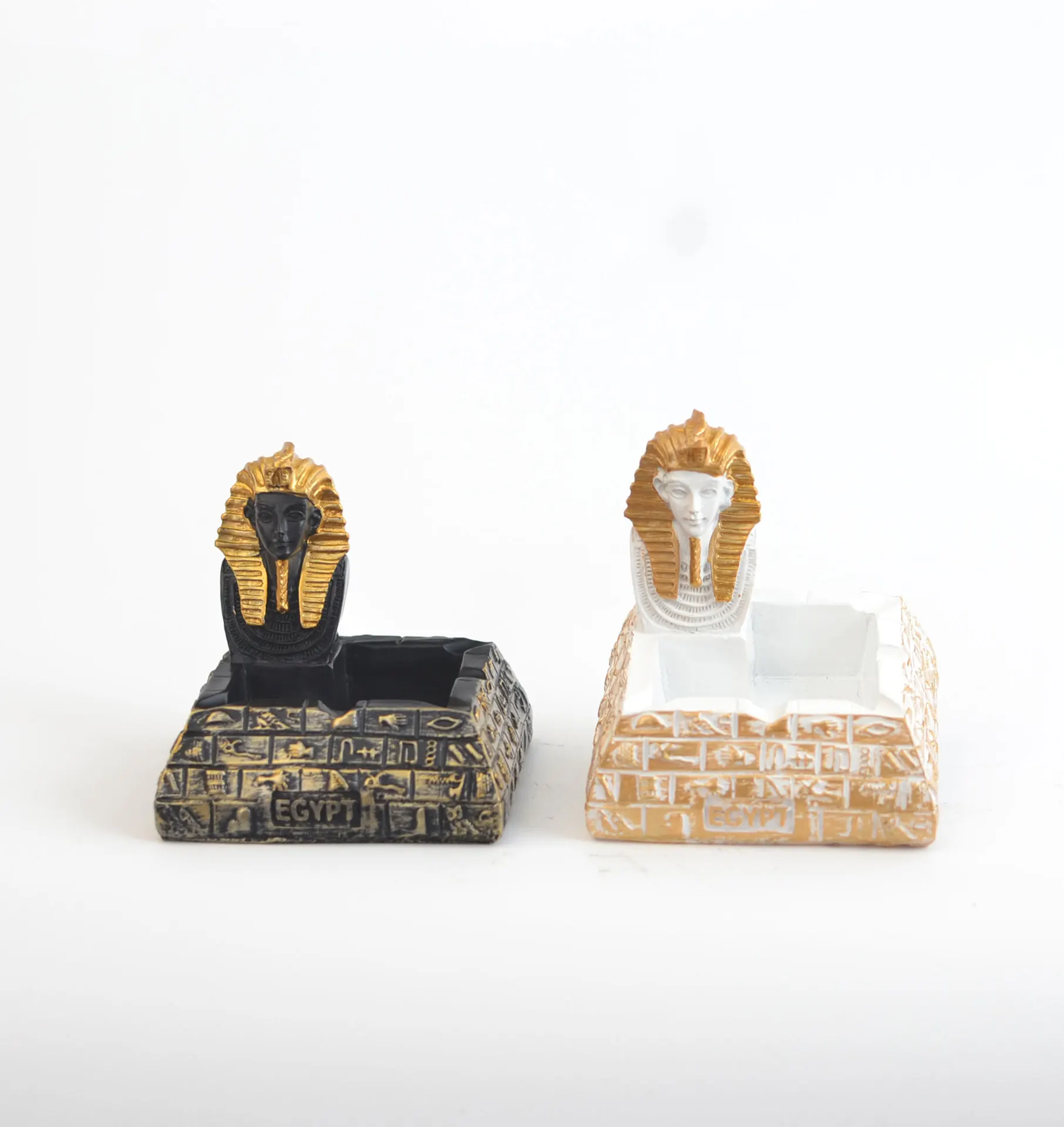 Egyptian Pharaoh Resin Ashtray Ornaments Creative Pharaoh Organizer Home Office Desktop Crafts Cultural Mascot Decorations