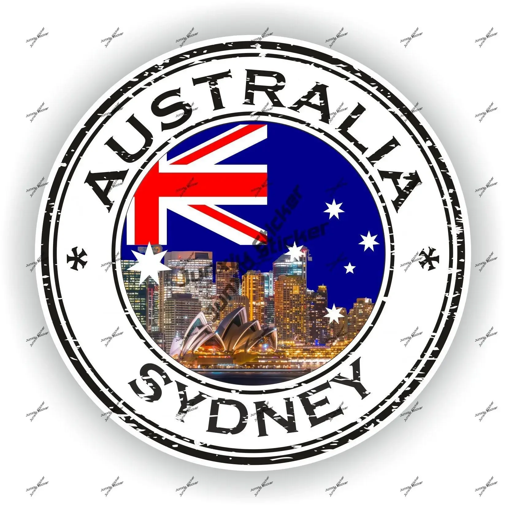 

Sydney Australia Seal Sticker Round Sticker Coat of Arms of Australian Flag Outline Decal Decor for Car Bumper Bodywork SUV