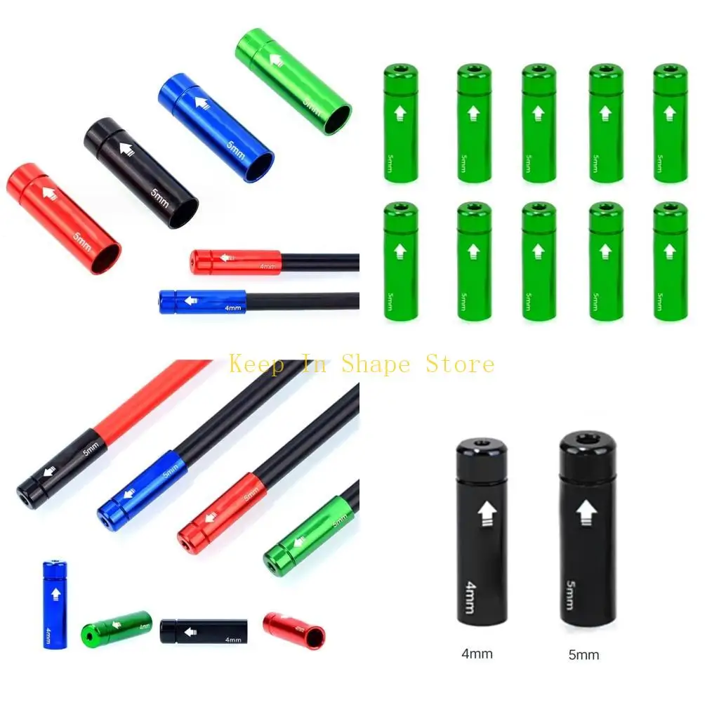 

U1JC 10 шт., колпачки для наконечников тормозного троса, черные наконечники для корпуса, концевые колпачки 4 мм/5 мм для передач