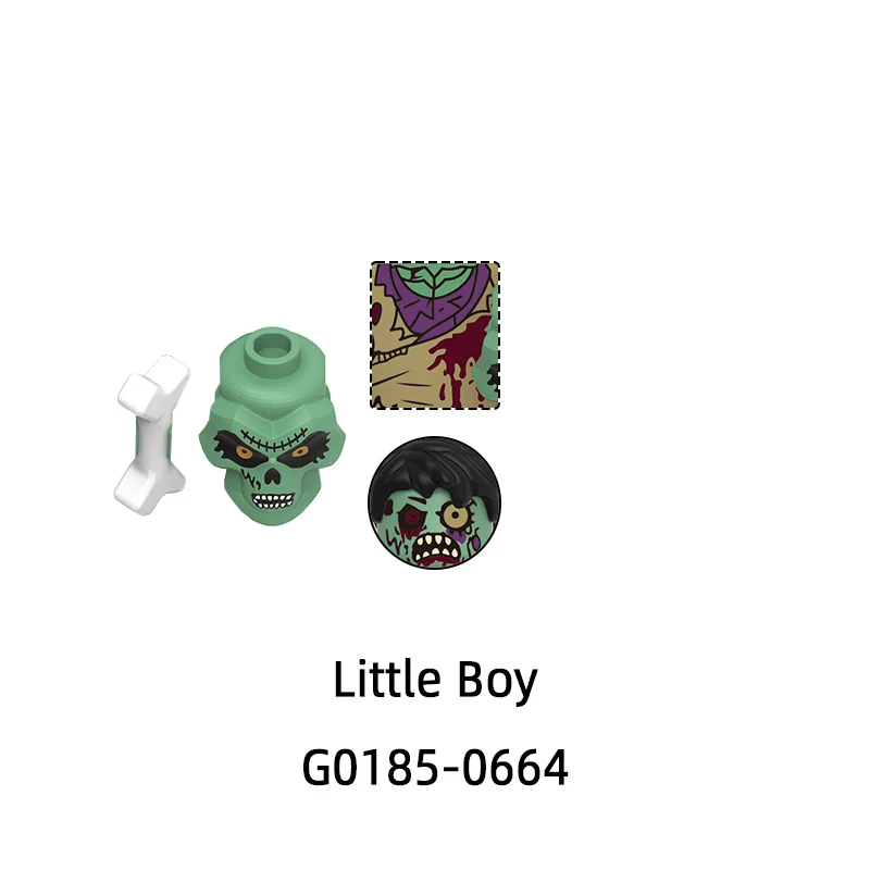 G0185 ليتل بوي الساحرة بالذئب يضحك اليقطين زومبي اليقطين رئيس هاج إيرل نموذج كتل MOC الطوب مجموعة الهدايا اللعب