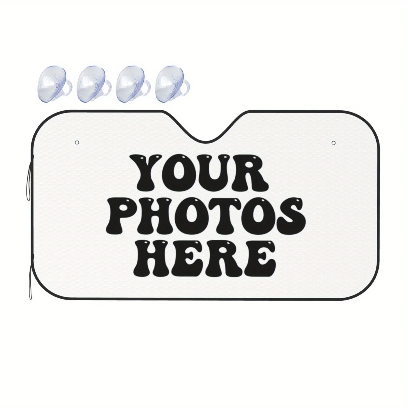 

Customizable Car Sunshade With Aluminized Backing - Personalize With Your Photos