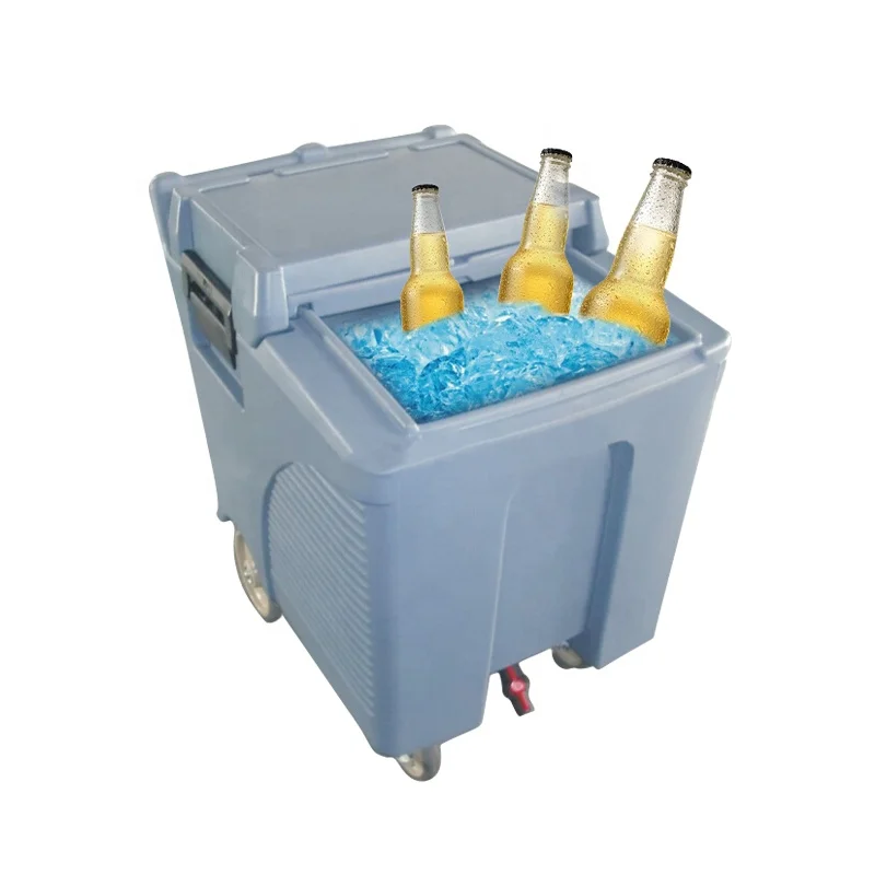 Plastic Ice Storage Wagon Insulated Ice Caddy with Wheels