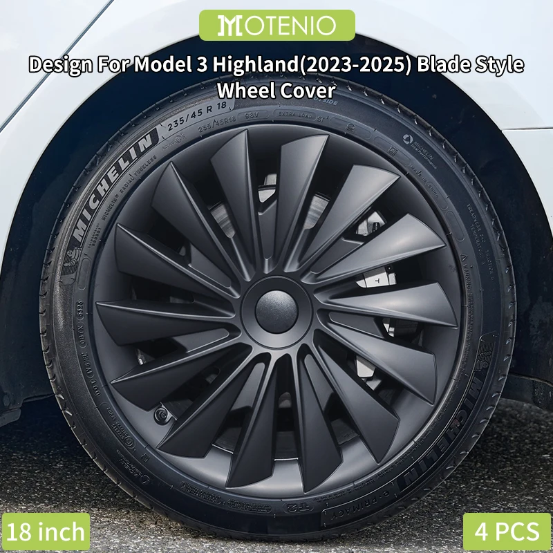 Image of 4PCS Radkappen für Model 3 Highland (2023-2026), 18 Zoll - Hochleistungs-Ersatzdesign für Tesla