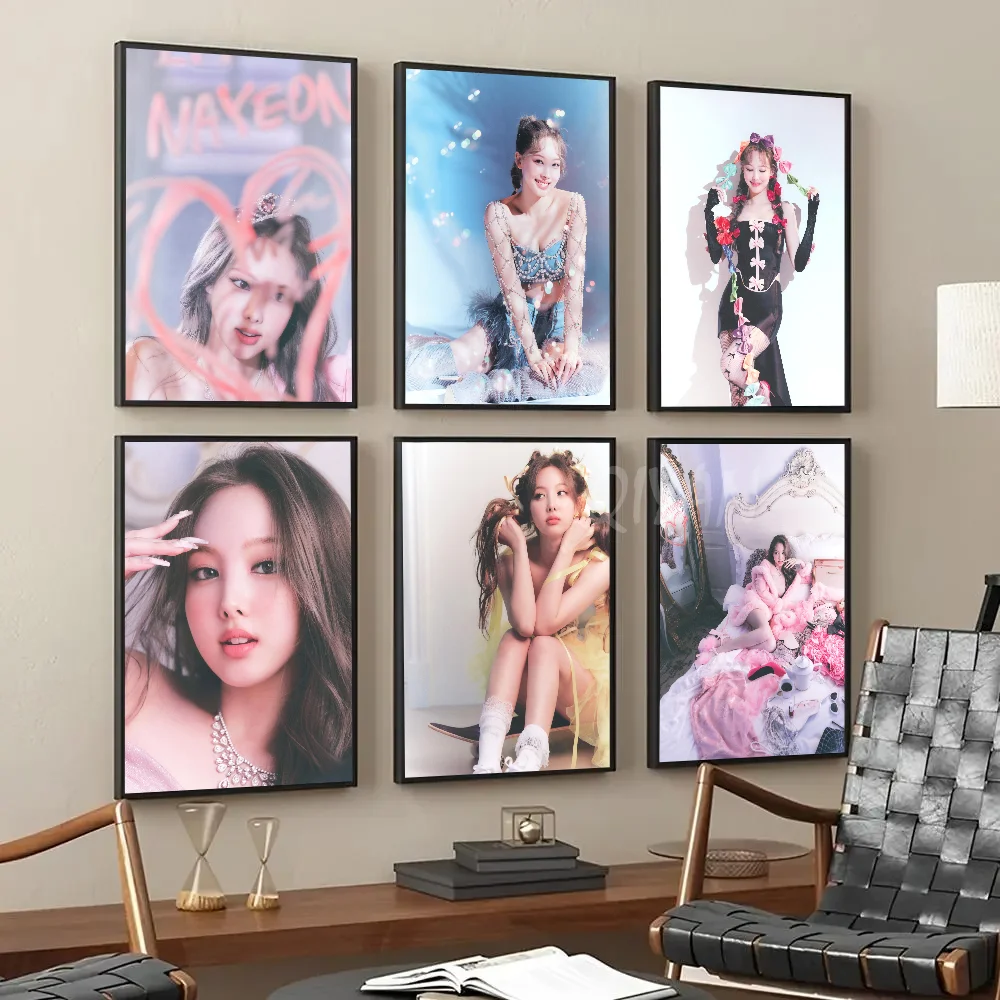 Kpop Girl Nayeon Album Pop T-TWICE Poster Paper Print Home Living Room Bedroom Bar Restaurant Cafe Art Painting Decoration