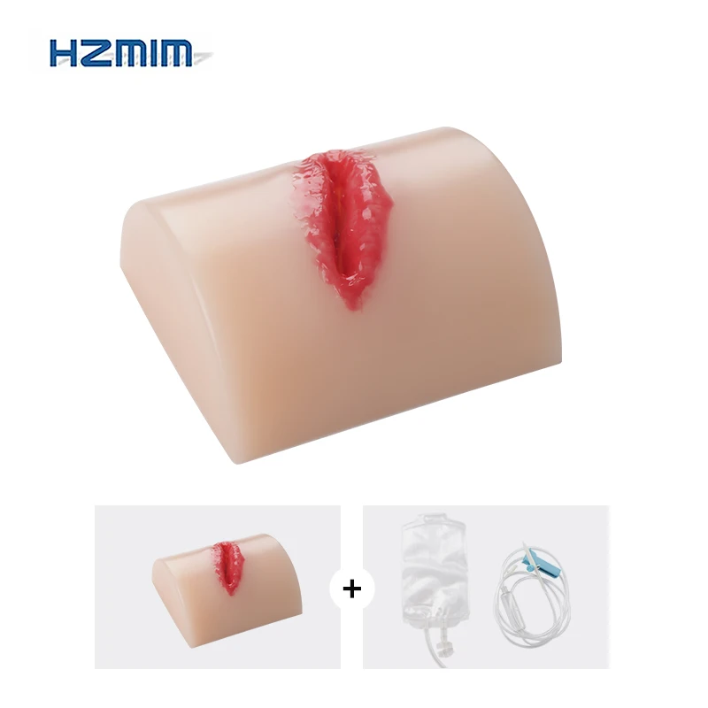 Simple Silicone Material Laceration Open Wound Packing Trainer Kit Repetitive Wound Bleeding Control Manikin Simulator - view 2