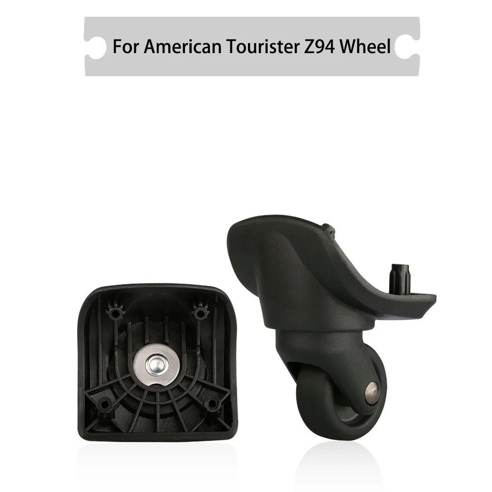 For American Tourister Z94 Universal Wheel Black Replacement Suitcase Rotating Silent Smooth Shock Absorbing Accessories Wheels